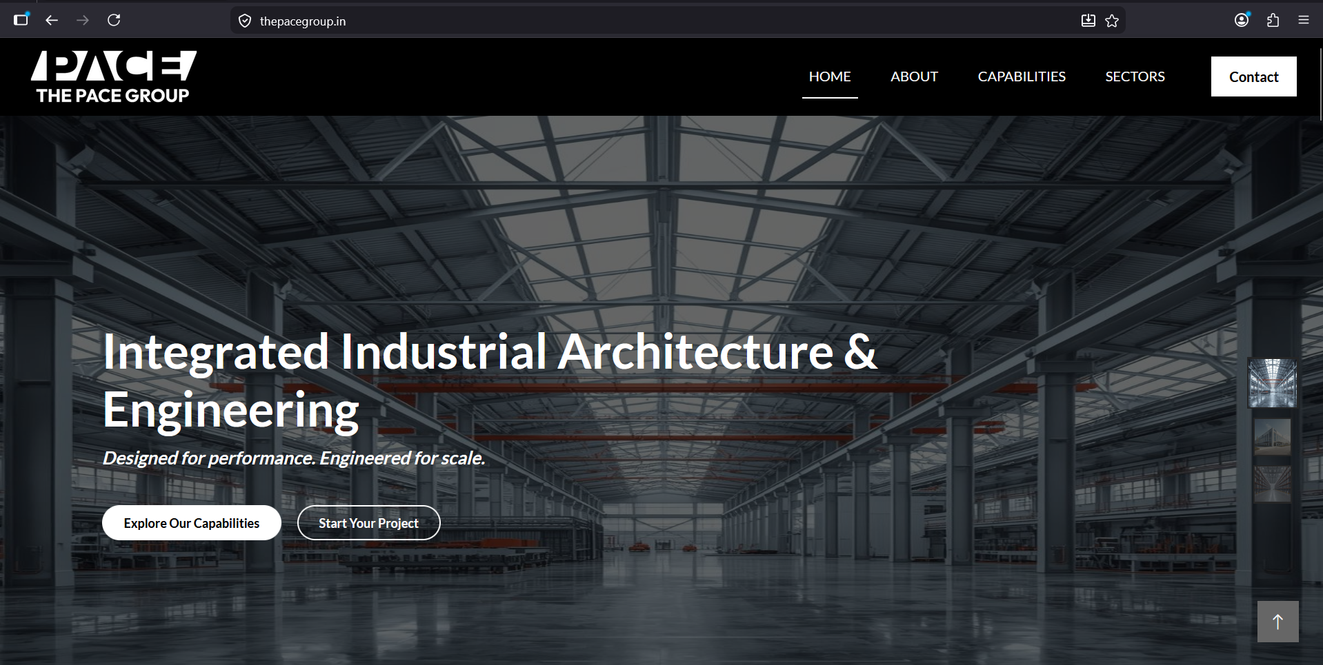 Industrial company website development
