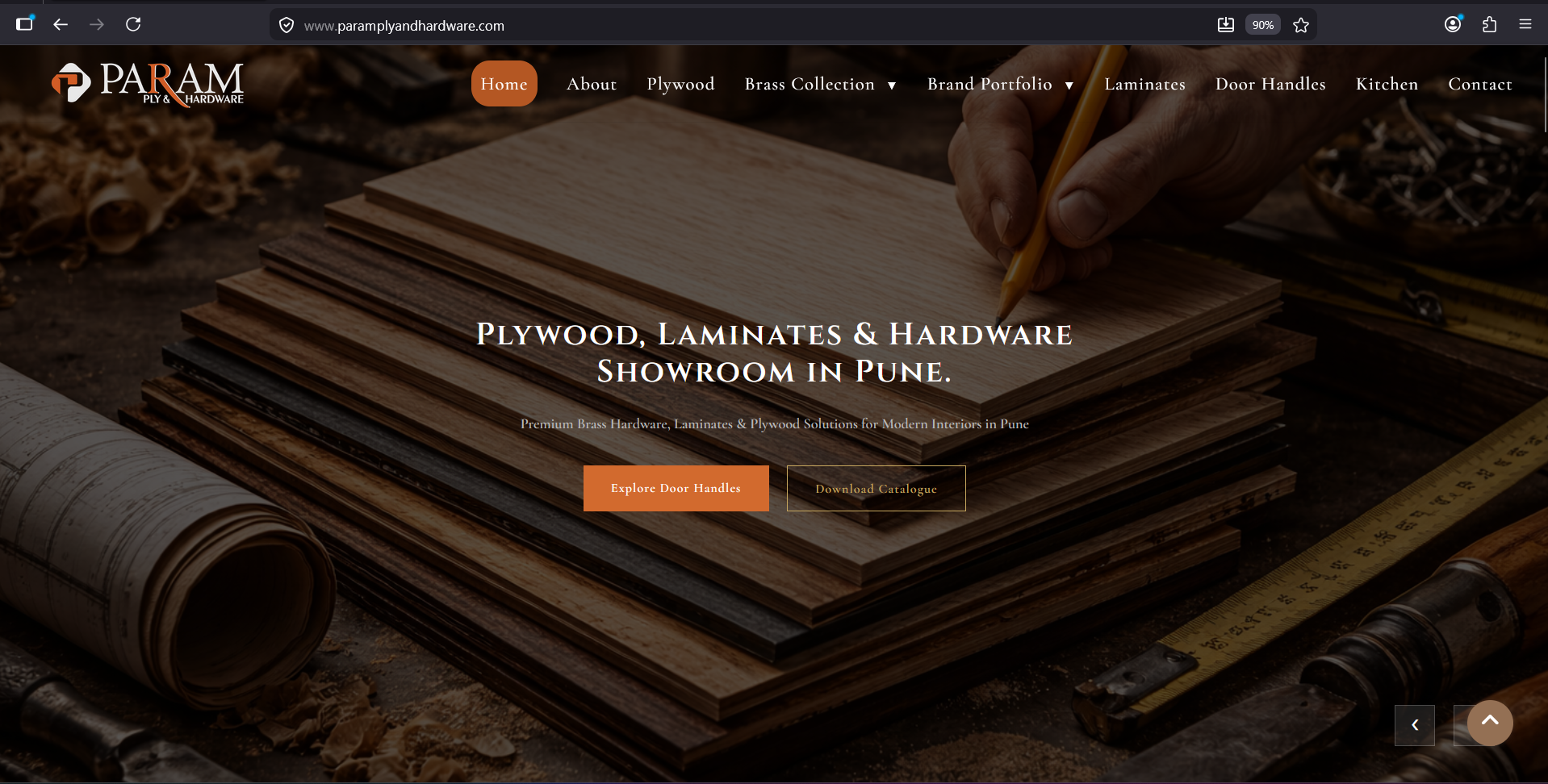 Business website for plywood company
