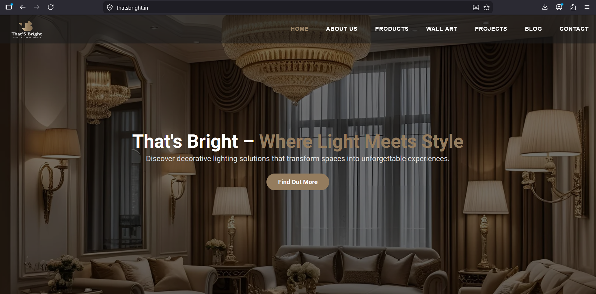 Lighting ecommerce website
